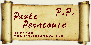 Pavle Peralović vizit kartica